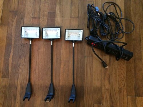 Nomadic Display Trade Show Lights Lot Of 3 With Power Strip NICE