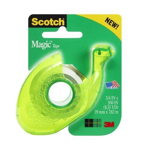 Scotch Tape with New Designer Dispenser, Assorted Colors, 0.75 x 300 inches