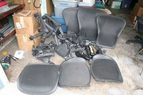 Herman Miller Aeron Mesh Office Chair parts adjustable lumbar diff sizes ALL