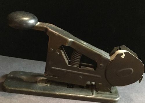 Vintage working bates model b wire stapler w/ tweezers industrial machine age for sale