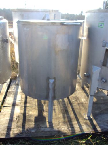 100 GALLON STAINLESS STEEL TANKS WITH HINGING REMOVABLE LIDS