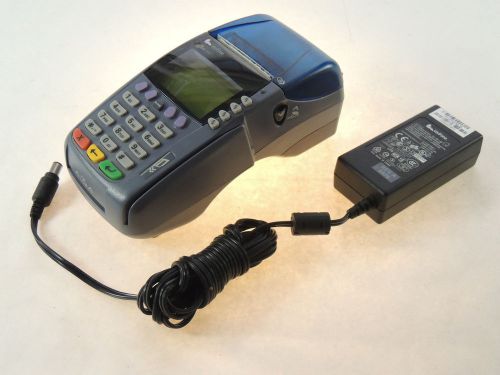 VeriFone Omni #3750 Credit Card Charge Terminal Machine w/Printer and AC power