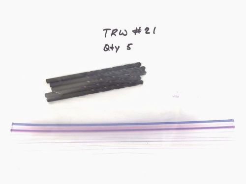 TRW Drill Bits #21 New Old Stock  Quantity 5  Made in USA  Free Shipping
