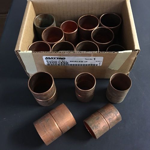 New tarnished 1 1/8&#034; id (5) &amp; 1 3/8&#034; id (10) copper coupling fittings for sale