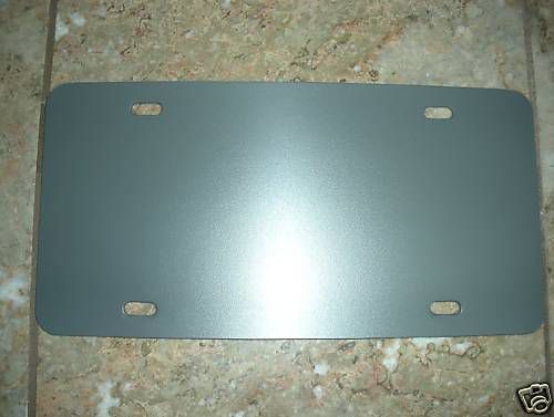 BLANK 6&#034;X12&#034; PLASTIC LICENSE TAG PLATE FOR DECAL GREY