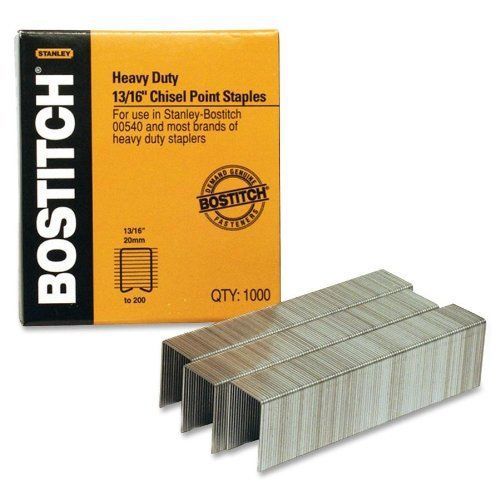 Bostitch Heavy Duty Premium Staples, 130-165 Sheets, 13/16 Inch (20mm) Leg, New