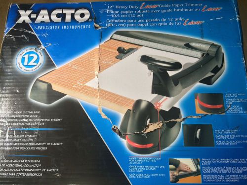X-Acto Precision Laser Guided Paper Trimmer 12 Sheet Wood Base 12x12 Model 26642