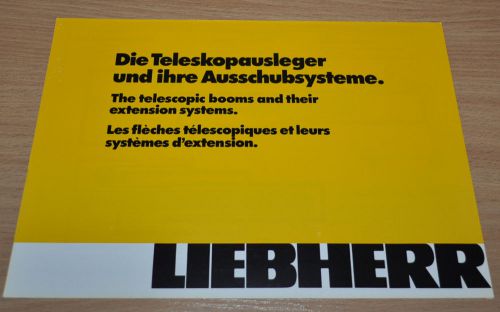 Liebherr Telescopic Booms and their extension systems Brochure Prospekt