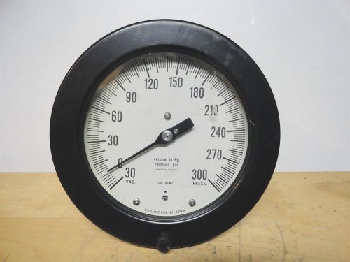 U.S. GAUGE * VACUUM GAUGE * 30 - 300 PSI * SOLFRUNT * DIAL NO. 33525 * NEW