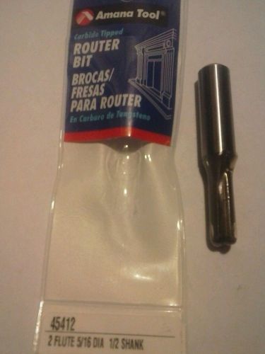 Amana 45412, 5/16&#034; diameter straight plunge router bit, 1/2&#034; shank for sale