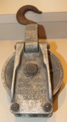 Campbell Snatch Block Pulley Single Spool  Tackle HEAVY DUTY
