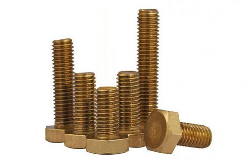 Hot 10pcs solid brass hex head cap screws blots brass nuts m6 m8 for sale