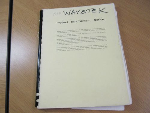 Wavetek 157D Programmable Waveform Synthesizer Instr Manual w schematics ad 9/71