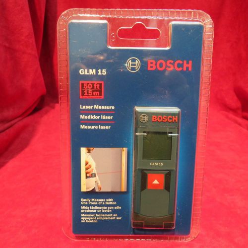 Bosch GLM 15 50FT/15m 1/8in LASER MEASURER NEW  w FREE SHIPPING
