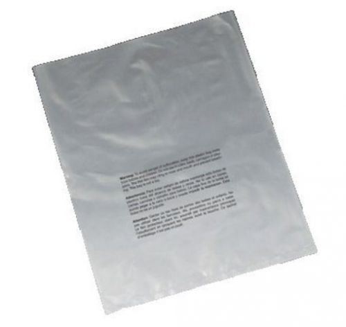 100 6&#034; x 9&#034; 2 mil Suffocation Warning Flat Poly Bags