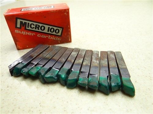 Lot of 13 carbide tipped tool bits 5/16 &#034;x 2-1/4&#034; super carbide for sale