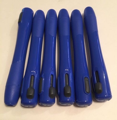 6  blue expo click retractable dry erase markers, chisel tip for sale