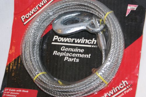 3/16&#034; x 25 ft Winch Cable for Replacement use on POWER WINCH, DL, SUPER WINCH
