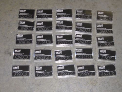 Lot of 25 Maxell Communicator Series C90 Cassette Tapes - New Sealed Blank