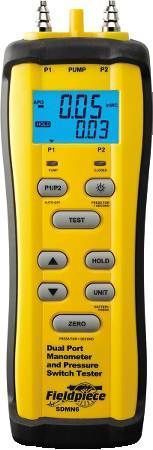Fieldpiece sdmn6 dual port manometer and pressure switch tester for sale