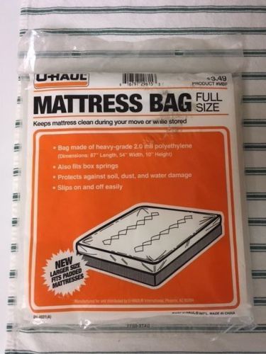 U-Haul Mattress Bag or Box Spring (FULL Size Bed) Moving/Storage Supplies NEW