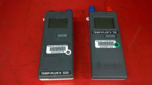 *LOT OF 2* Alaris-IVAC Medical Systems-TEMP PLUS II Thermometer 2080-POWERS ON