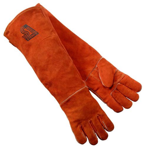 Steiner 21923-L Welding Gloves Burnt orange Y-Series 23-Inch Length Shoulder ...