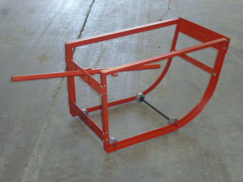 Nos! caldwell red rocker barrel stand cart on wheels, 500 lb. capacity, 18ww for sale