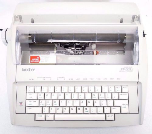 Brother typewriter gx-6750 electronic portable daisy wheel near mint 2000s for sale