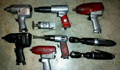 Lot of 9 kobalt snap on devibiss rockford air impact wrench ratchet matco im31 for sale