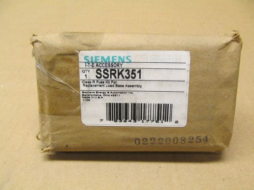 Nib siemens i-t-e ite ssrk351 class r fuse kit replacement load base 30 amp 600v for sale