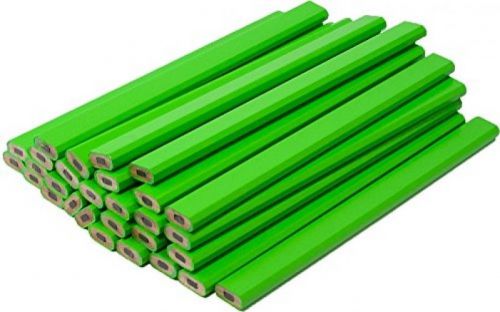 Neon Green Carpenter Pencils - 72 Count Bulk Box