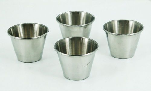 Pk4 Stainless Steel Sauce Cups 2oz bake cooking bowl sauce baking serving BBQ
