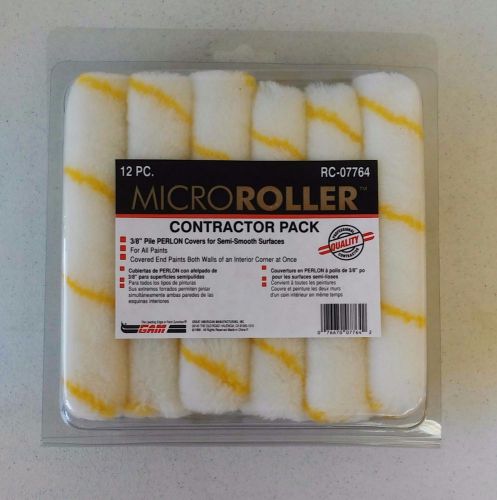 12 pack replacement 6.5&#034; micro perlon paint roller covers #rc07764 for sale