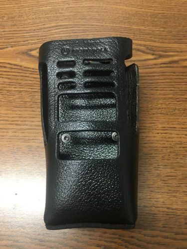 Motorola black leather swivel carrying case hln9955a for sale