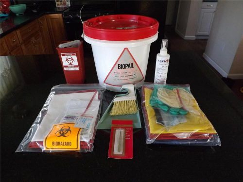 Spill kit bloodborne pathogen kit bodily  response single person new for sale