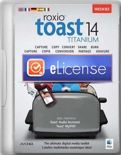 Roxio Toast 14 Titanium MAC OS -Music &amp; Video- 3PC e.License