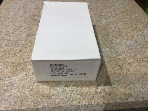 Lot (25) new itt cannon receptacle dbbu111511 25-25 contacts sub connector house for sale