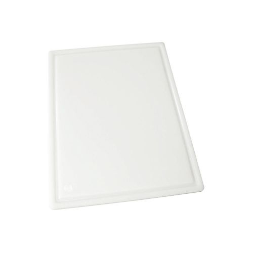 Winco CBI-1218, 12x18x0.5-Inch Grooved White Cutting Board