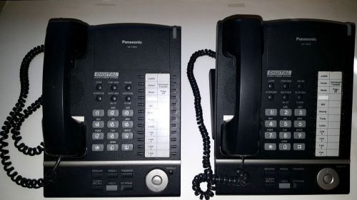 Panasonic KX-T7625 Black Digital Super Hybrid Speaker Phone - Lot of 2