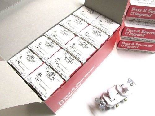 NEW .. Pass &amp; Seymour Legrand Toggle Switch 20A Model 670-W (Box of 10) .. UV-42