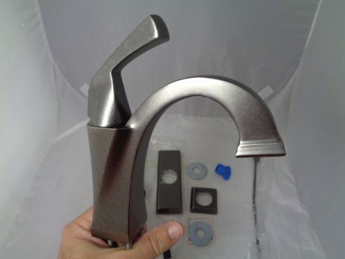 Delta faucet 551-pt dryden single handle bathroom faucet + pop-up - aged pewter for sale