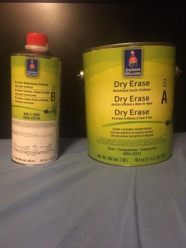 Dry Erase Clear Coating One Gallon Kit Sherwin Williams KB65C2000/35, 6504-22231