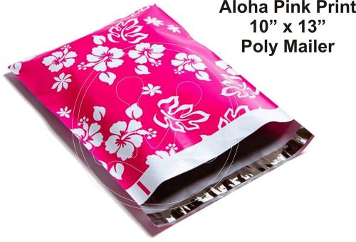 (15) 10 X 13 PINK HAWAIIAN ALOHA FLOWER DESIGNER MAILERS POLY SHIPPING BOUTIQUE