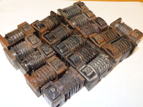 Sixteen (16) Vintage Used Letterpress American Numbering Machines