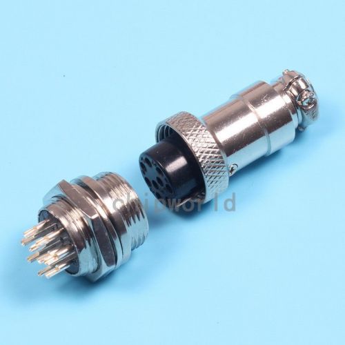 10pcs gx16-9p 16mm aviation plug male female metal connector 9pin for sale