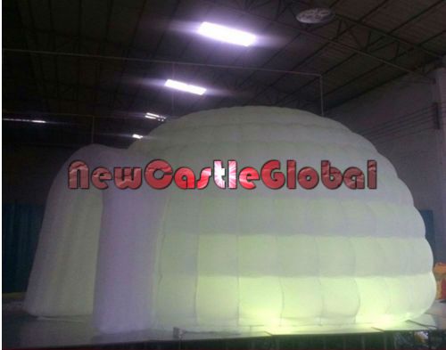 Custom made color changing led light oxford inflatable tent igloo ce/ul blower for sale