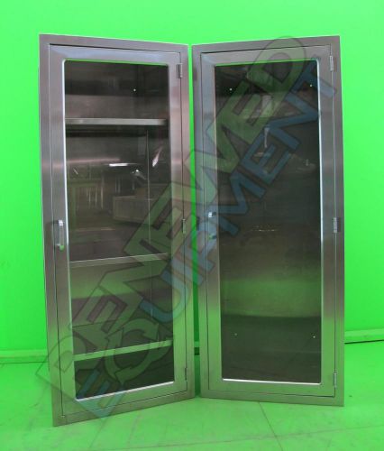 Continental stainless steel recessed cabinet with full-view door #5 for sale
