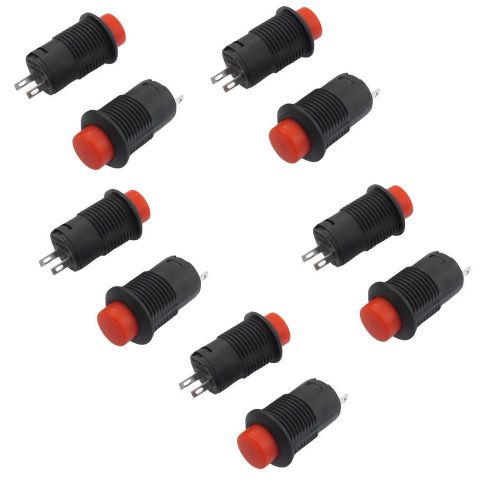 Uxcell 10 x momentary spst no red push button switch ac 250v/1.5a 125v/3a for sale
