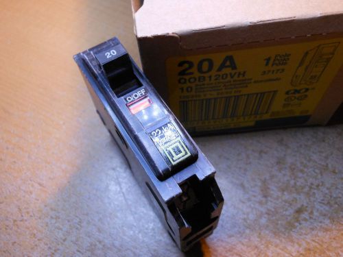 Lot of 10 square d qob120vh : bolt on miniature circuit breaker 120/240v 20a for sale